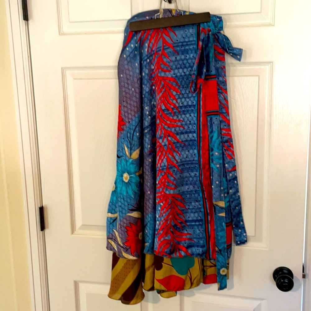 Darn Good Yarn upcycled sari wrap skirt